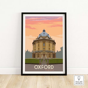 Stampa Oxford / Poster da parete Oxford / Idea regalo Oxford / Decorazioni per la casa Oxford con e senza cornice / Stampa artistica Oxford, Inghilterra