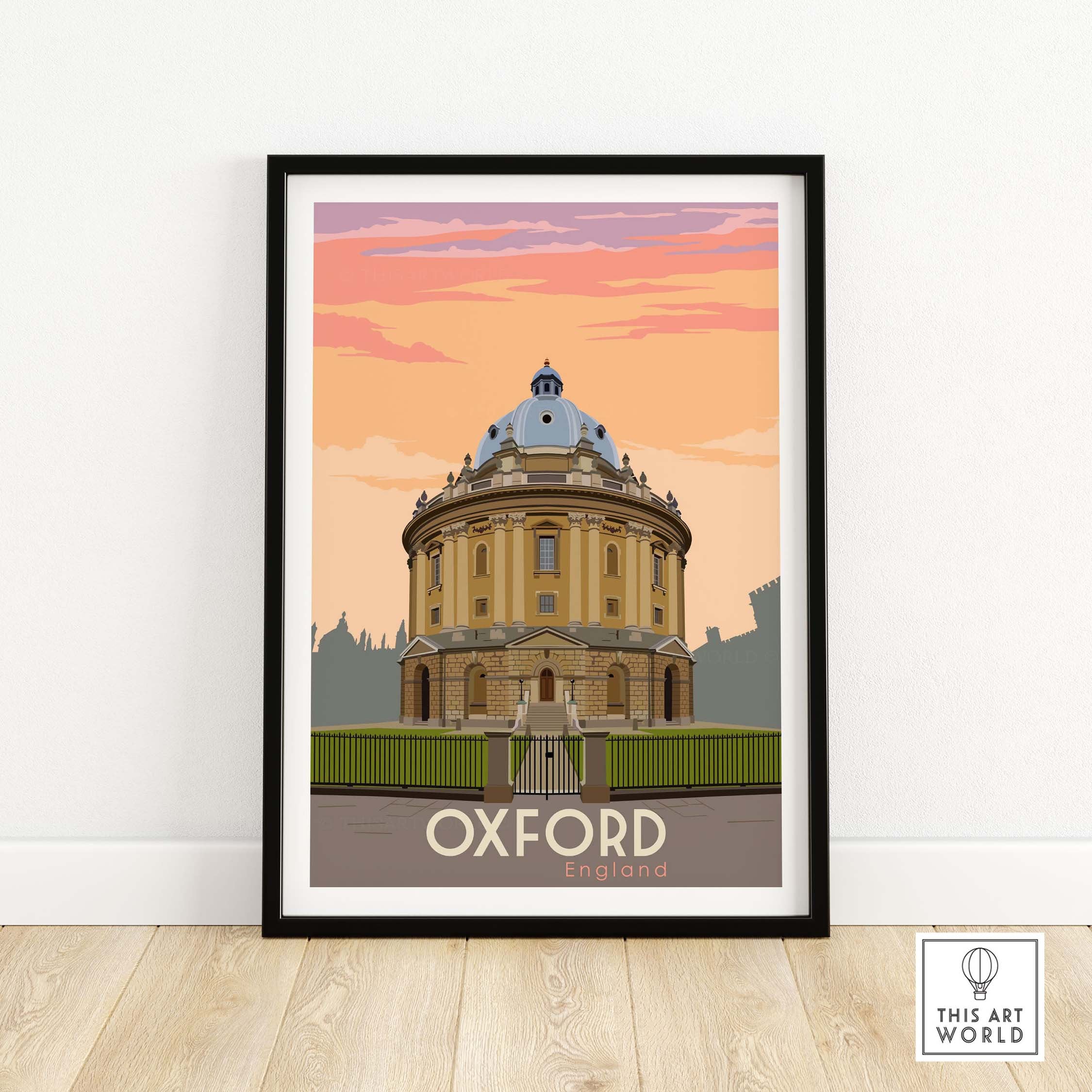 Oxford Print Oxford Poster Wall Art Oxford Gift Idea Etsy UK