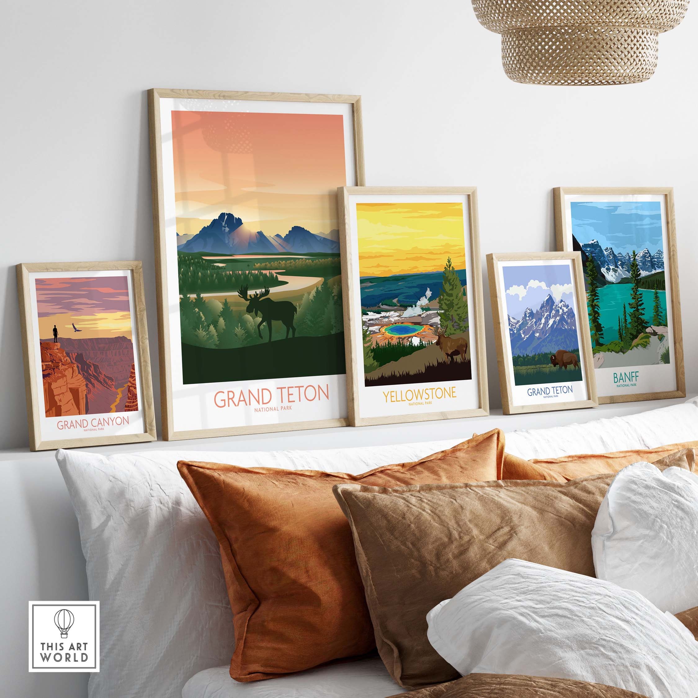 Grand Teton National Park Art Print | National Park Poster | Gift Idea ...