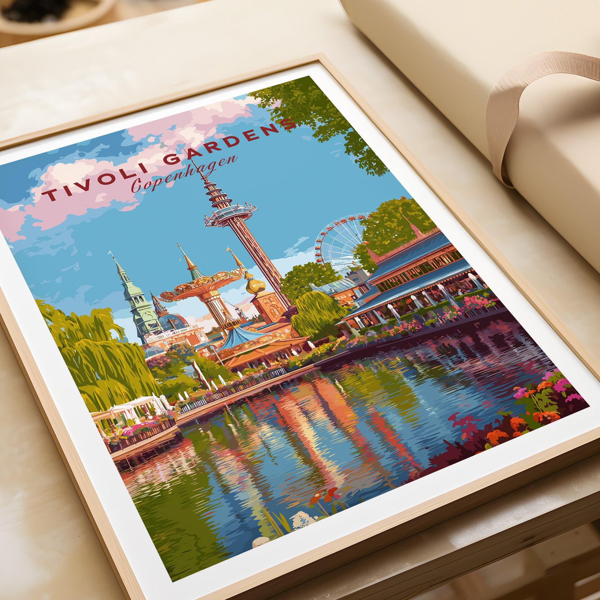 【バラ可】DANSK Tivoli プレート23cm6枚 18cm5枚 美品 Tivoli Gardens Copenhagen Wall Art, Denmark Poster Print, Danish