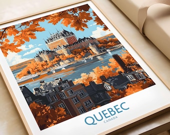 Stampa artistica da parete del Quebec - Château Frontenac Quebec Canada Poster Quebec Poster Artwork Travel Home Decor Home Wall Art Regalo Quebec