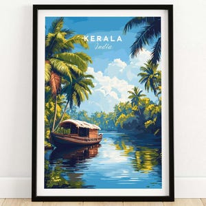 Kerala Wall Art India Kerala Travel Print Wall Art Kerala Wall Hanging Home Decor Kerala Gift Art Lovers  India Wall Art Print