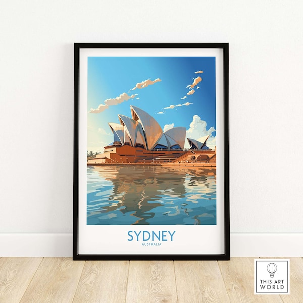 Sydney Print | Travel Poster Art | Home Décor Artwork | Birthday present | Wedding anniversary gift
