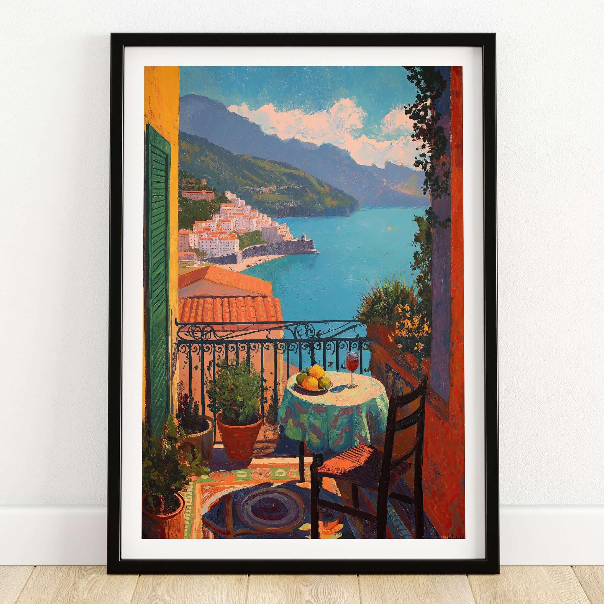 Matisse Balcony View Art Print | Amalfi Coast Poster - Etsy