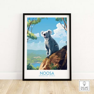 Noosa Australia Plakat podróżniczy Sztuka Wystrój domu Prezent urodzinowy lub rocznicowy