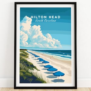 Hilton Head Wall Art Print Hilton Head Island South Carolina Wall Hanging Home Decor Hilton Head Art Lover Gift Hilton Head Birthday Present
