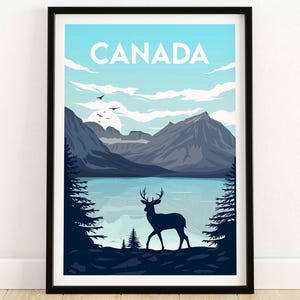Canada Poster Wall Art Print | Wall Art | Travel Poster | Minimalist Framed & Unframed Artwork | Gift Idea