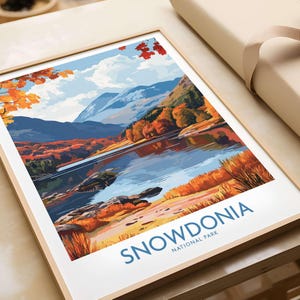 Snowdonia National Park Wales Snowdonia Poster Travel Print Wall Art Snowdonia Home Décor Snowdonia Gift Art Lovers Wales Gift Print Art