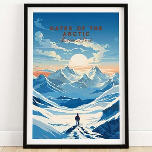 Poster &quot;Le porte dell&#39;Artico&quot; - Stampa artistica - Stampa da viaggio / Poster per la casa - Regalo / Illustrazione digitale / Regalo di compleanno