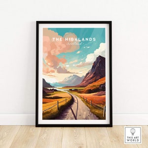 Scottish Highlands Art Print | Birthday present | Wedding anniversary gift