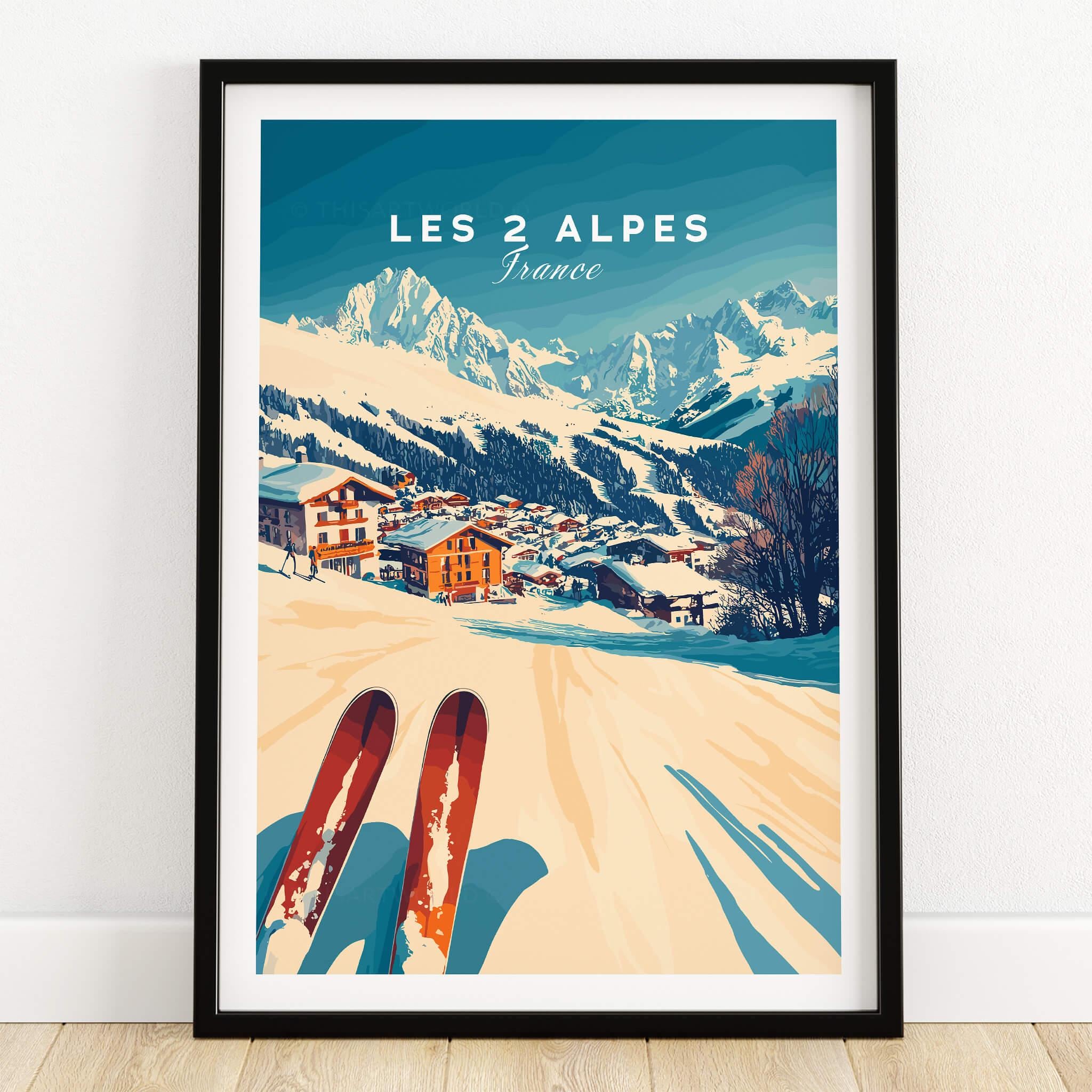 ALPE D'HUEZ MEDAILLE VINTAGE SKI STATION SPORT D'HIVER AUTOCOLLANT STICKER AC130