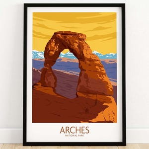 Arches National Park Poster Print | Arches Wall Art | Arched Print | Arches National Park Utah | Arches Poster Utah | National Park Gift