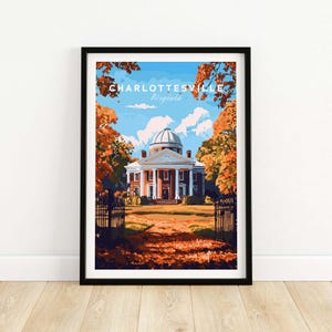 University of Virginia Rotunda Art Print - Charlottesville VA Poster
