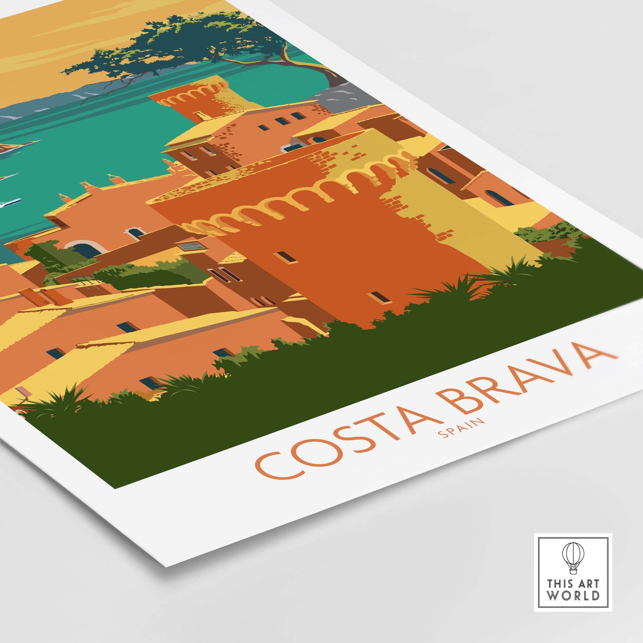 Discover Costa Brava Espagne Cadeau Voyage Rétro Affiche