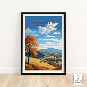 Peak District Poster | Home Décor Poster Gift | Birthday present | Wedding anniversary gift | Wall Art Print