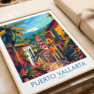 Puerto Vallarta Travel Print Wall Art Mexico Wall Hanging Home Decor Puerto Vallarta Art Lover Gift Puerto Vallarta Birthday Present