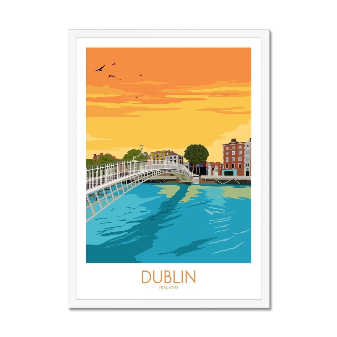 Dublin Print Dublin Poster Dublin Wall Art Ireland Etsy
