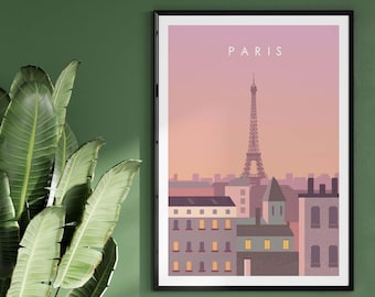 Paris Print | Paris France Poster Wall Art | Paris Travel Print Home Decor | Paris Artwork | Paris Gift Idea | Framed & Unframed
