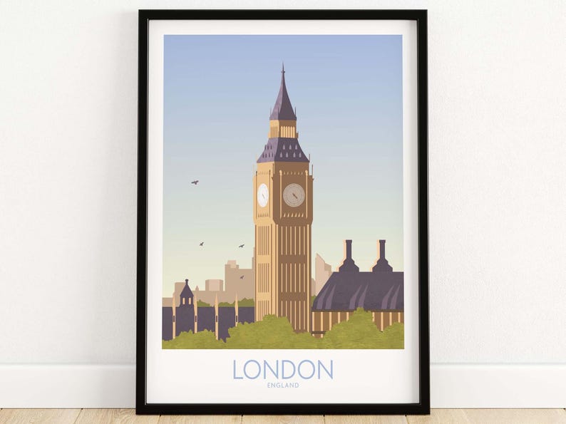 London Print Travel Poster