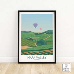 Napa Valley Print | California Wall Art | Napa Valley Poster Framed & Unframed | Napa Valley Gift