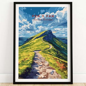 Pen Y Fan Print Brecon Beacons Poster Wales Wall Art Decor Housewarming Gift Living Room Gift Art Lovers Poster Nature Outdoor Hiking Gift