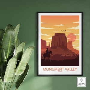 Monument Valley Poster | Arizona Print | Wall Art | Travel Poster | Home Decor Gift