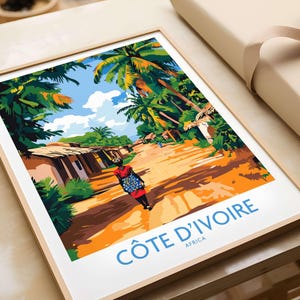 Côte d&#39;Ivoire Wand Kunst Druck Elfenbeinküste Poster Côte d&#39;Ivoire Poster Kunstwerk Reise Home Dekor Home Wand Kunst Côte d&#39;Ivoire Geschenk
