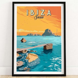 Ibiza Print Spain | Ibiza Wall Art | Ibiza Poster | Ibiza Gift Idea | Spanish Island Decor