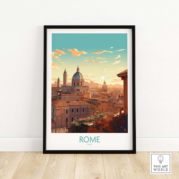 Rome Poster | Italy Travel Poster | Birthday present | Wedding anniversary gift | Art Print