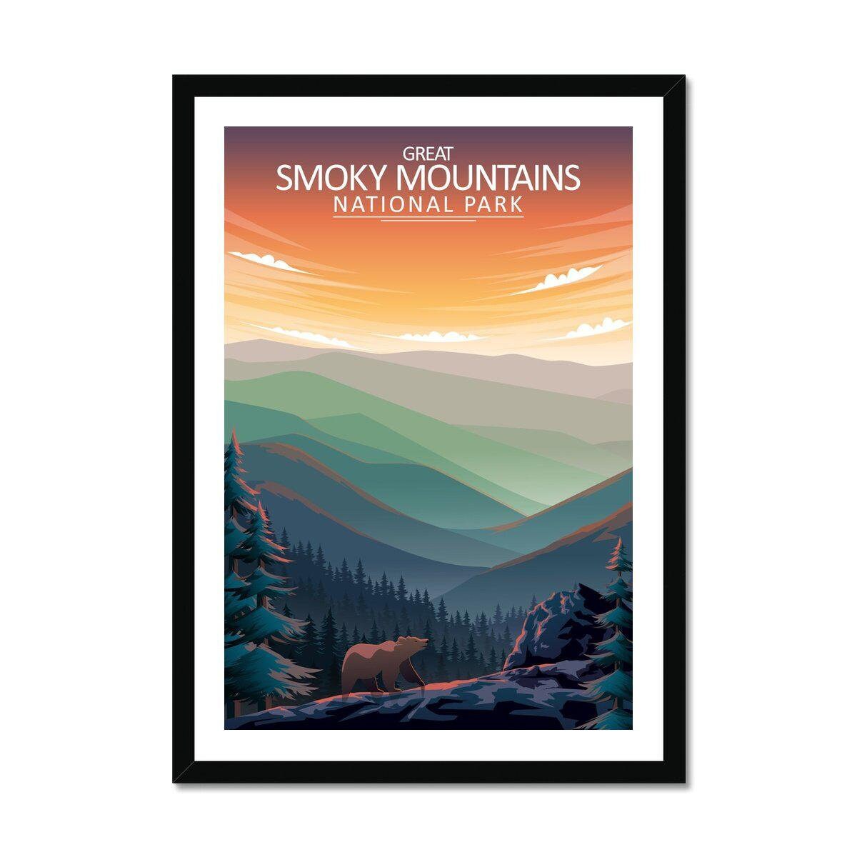 Great Smoky Mountains Print National Park Poster Wall Art | Etsy