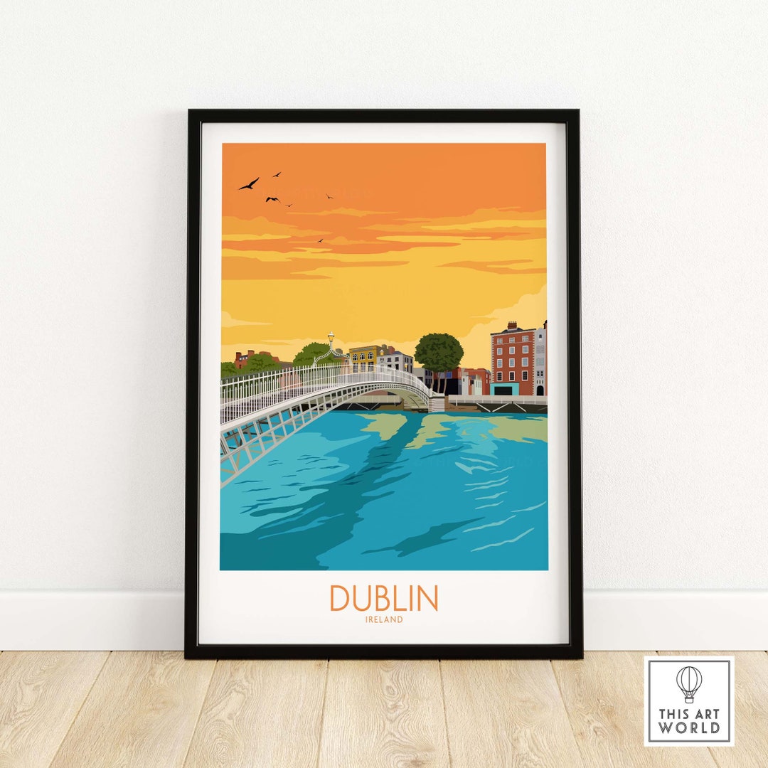 Dublin Print Dublin Poster Dublin Wall Art Ireland Etsy