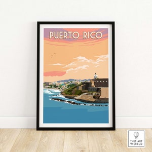 Puerto Rico Wall Art | San Juan Travel Poster Print