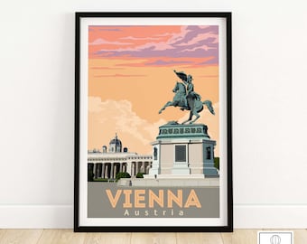 Vienna Poster Austria Print | Vienna Wall Art | Austrian Vintage