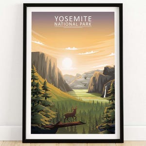 Yosemite Poster | National Park Print | Yosemite Travel Poster Print | Yosemite Gift Idea