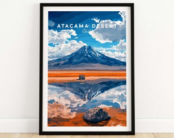 Atacama Desert Poster Travel Print Wall Art Atacama Desert Home Décor Atacama Desert Gift Art Lovers Chile Art Lover Gift Print Art