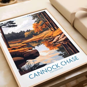 Cannock Chase Wall Art Print Staffordshire Office Wall Art Home Decor Staffordshire Gift Art Lovers  Cannock Chase Poster Art Home Decor
