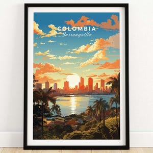 Barranquilla Poster | Travel Poster | Birthday Present | Wedding Anniversary Gift | Art Print | Housewarming Gift Wall Art