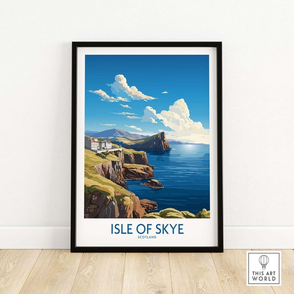 Isle of Skye Poster Modern | Scotland Travel Poster | Birthday present | Wedding anniversary gift | Art Print