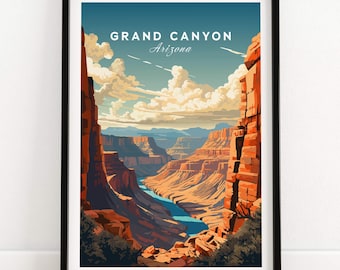 Grand Canyon Poster | Birthday present | Wedding anniversary gift | Birthday present | Wedding anniversary gift