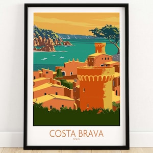 Costa Brava Poster | Spain Wall Art Print | Costa Brava Gift