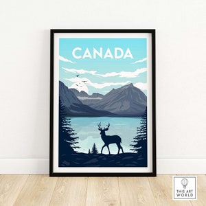 Canada Poster Wall Art Print | Wall Art | Travel Poster | Minimalist Framed & Unframed Artwork | Gift Idea