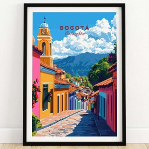 Bogota Wall Art Bogota Travel Print Wall Art Bogota Wall Hanging Home Decor Bogota Gift Art Lovers  Colombia Wall Art Print