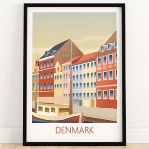 Denmark Poster Art Print | Denmark Travel Poster | Home Decor | Framed & Unframed Gift Idea