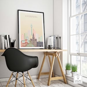 Liverpool City Skyline Wall Art Print