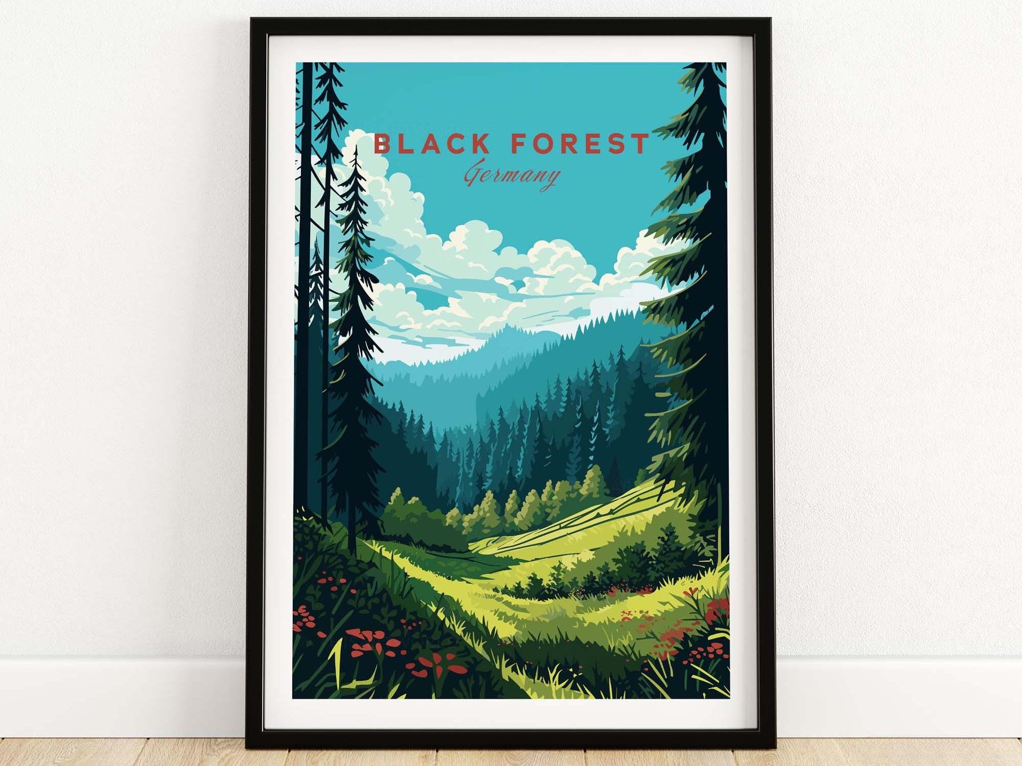 Black Forest Poster Print | Travel Poster | Framed & Unframed