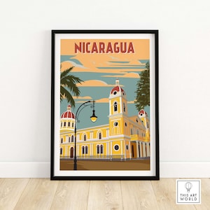 Nicaragua Poster | Nicaragua Print | Wall Art | Vintage Art Print | Framed & Unframed Artwork | Home Decor Gift Idea