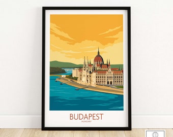 Budapest Poster | Budapest Print | Budapest Wall Art | Budapest Hungary Travel Print | Budapest Gift