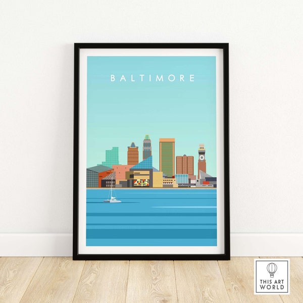 Baltimore Travel Poster Etsy