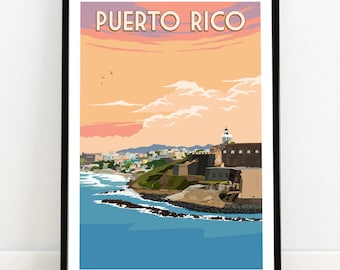 Puerto Rico Wall Art | San Juan Travel Poster Print
