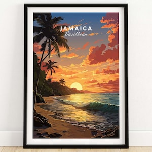 Jamaica Art Print | Home Décor Poster Gift | Birthday present | Wedding anniversary gift | Wall Art Print